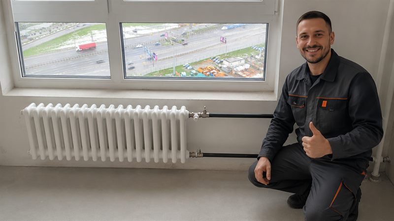 Процесс замены батареи отопления